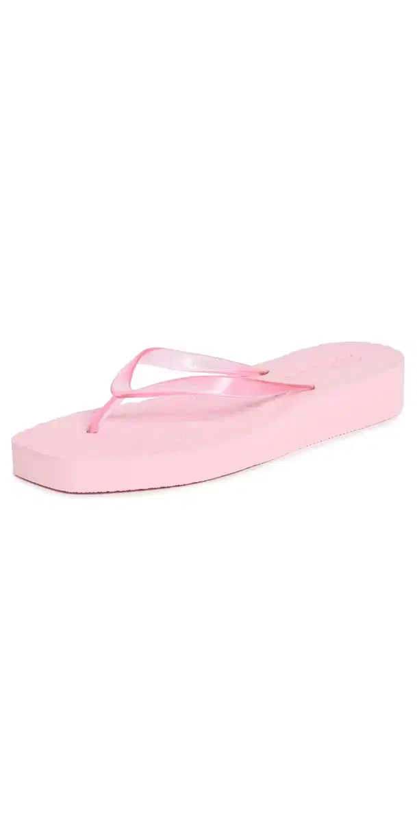SLEEPERS Platform Jelly Flip Flops Pink Sorbet Transparent