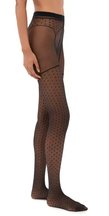 Wolford Dotted Garter Belt Tights Black/Black L | Thumbnail 1 Wolford Dotted Garter Belt Tights Black/Black L | Thumbnail 1