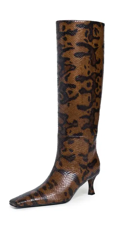 Proenza Schouler Trap Boots In Embossed Python Espresso | Thumbnail 1 Proenza Schouler Trap Boots In Embossed Python Espresso | Thumbnail 1