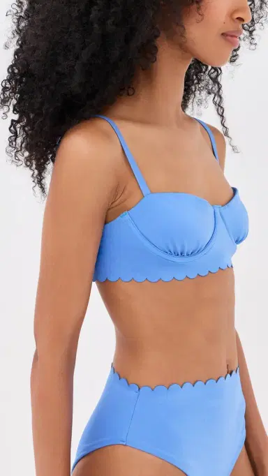 Agua Bendita Lauren Basket Underwire Bikini Top Blue M | Thumbnail 4