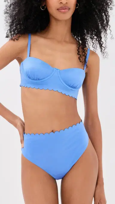 Agua Bendita Lauren Basket Underwire Bikini Top Blue M | Thumbnail 5