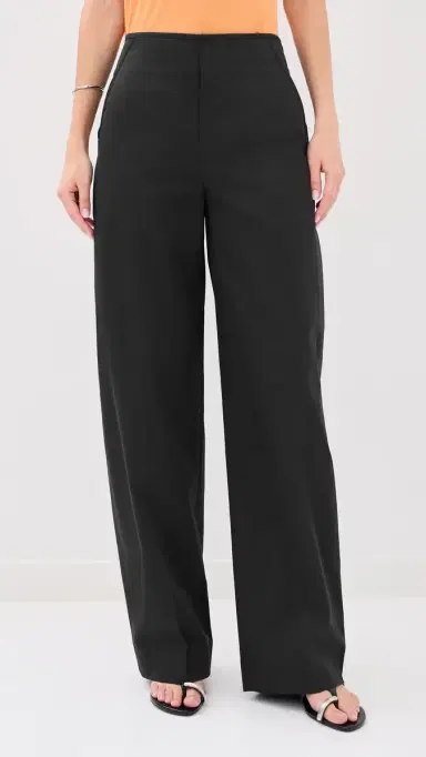Vince Elastic Back Cotton Trousers Ink 0 | Thumbnail 3
