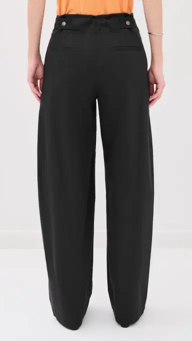 Vince Elastic Back Cotton Trousers Ink 0 | Thumbnail 4