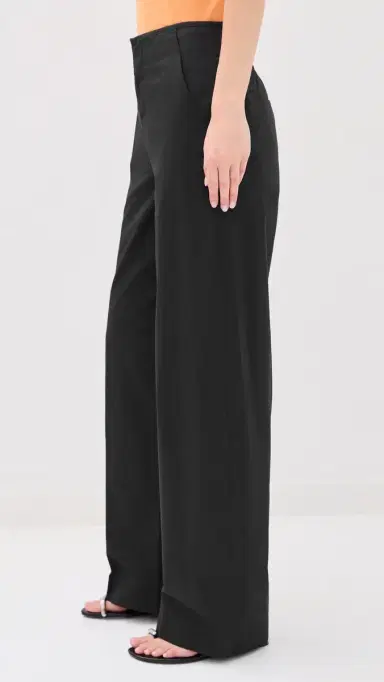 Vince Elastic Back Cotton Trousers Ink 0 | Thumbnail 5