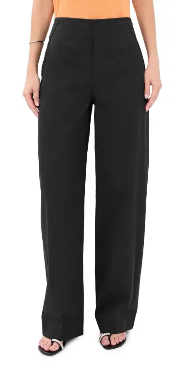 Vince Elastic Back Cotton Trousers Ink 0 | Thumbnail 1