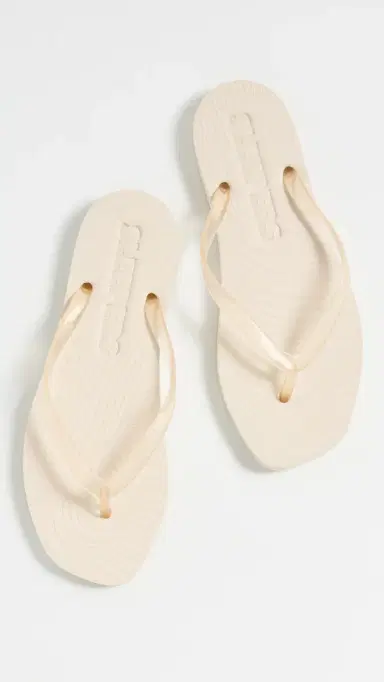 SLEEPERS Tapered Transparent Flip Flops Eggnog | Thumbnail 2
