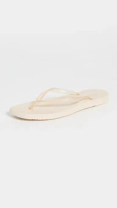 SLEEPERS Tapered Transparent Flip Flops Eggnog | Thumbnail 5