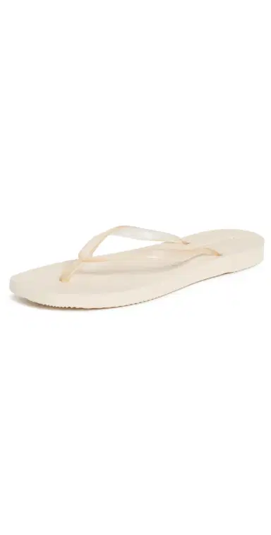 SLEEPERS Tapered Transparent Flip Flops Eggnog | Thumbnail 1