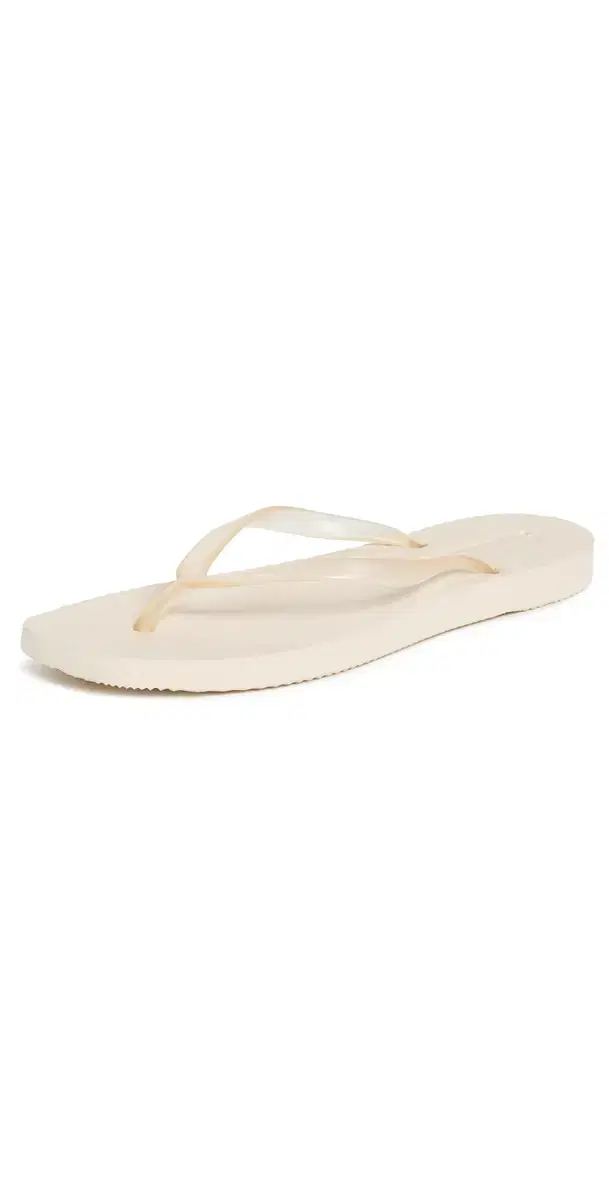 SLEEPERS Tapered Transparent Flip Flops Eggnog