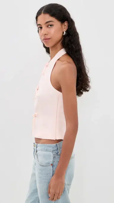 endless rose Halter Tie Up Detail Top ight Pink | Thumbnail 4