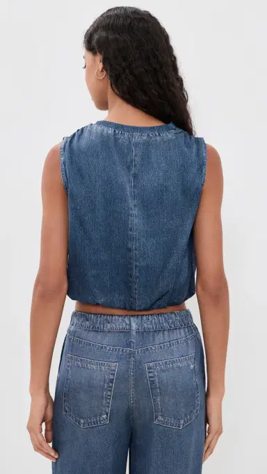 rag & bone Rb Miramar Satin Mica Bubble Top Jasper | Thumbnail 3
