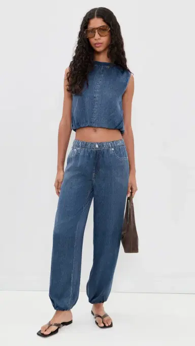 rag & bone Rb Miramar Satin Mica Bubble Top Jasper | Thumbnail 5