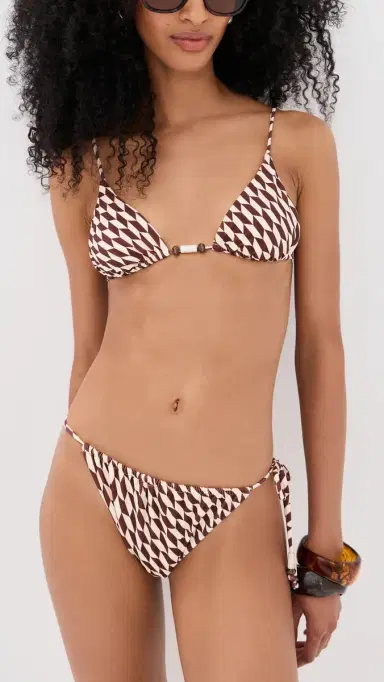 Onia artine Bikini Bottoms Cacao/Ecru | Thumbnail 4