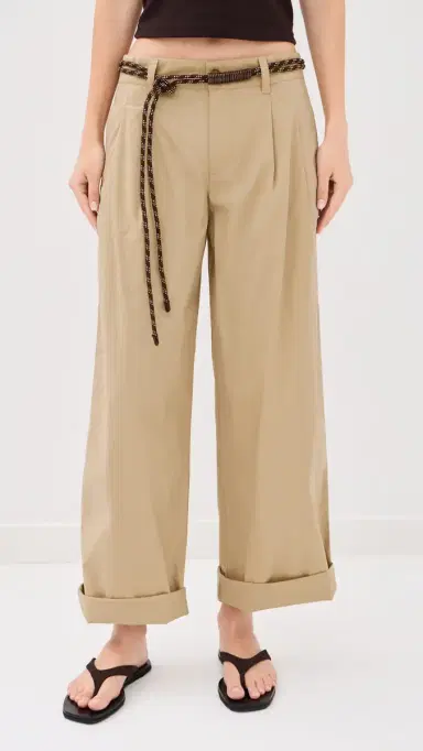 Madewell The Everyday Trouser in Poplin Fennel Seed 6 | Thumbnail 2