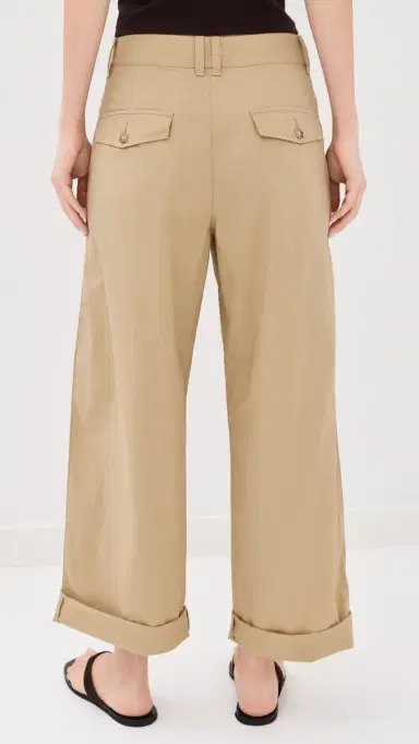 Madewell The Everyday Trouser in Poplin Fennel Seed 6 | Thumbnail 3