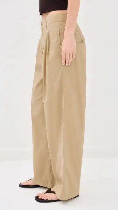 Madewell The Everyday Trouser in Poplin Fennel Seed 6 | Thumbnail 4