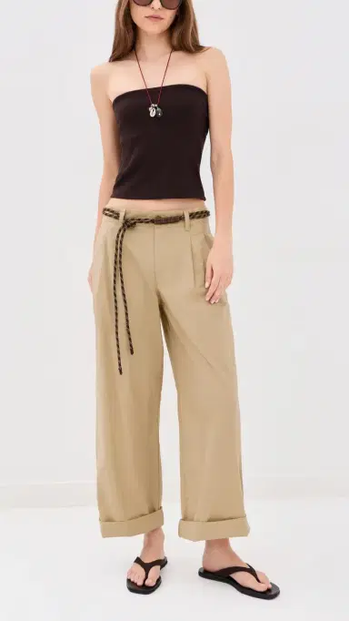 Madewell The Everyday Trouser in Poplin Fennel Seed 6 | Thumbnail 5