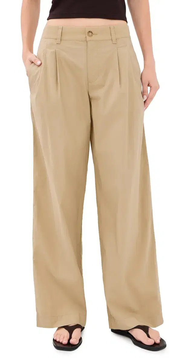Madewell The Everyday Trouser in Poplin Fennel Seed