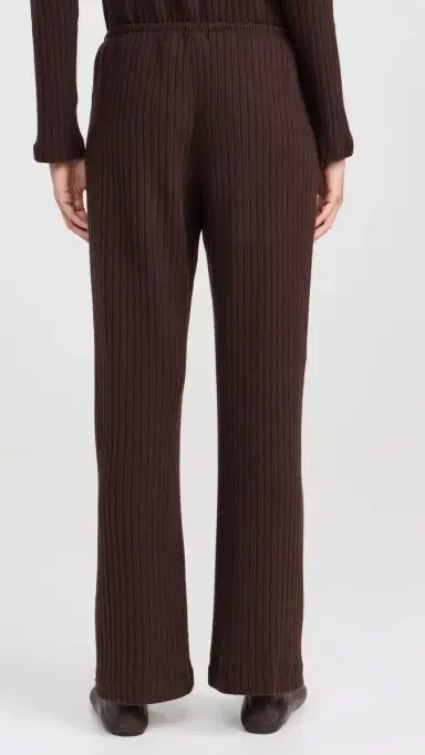 DONNI. The Sweater Rib Simple Pants Espresso | Thumbnail 3
