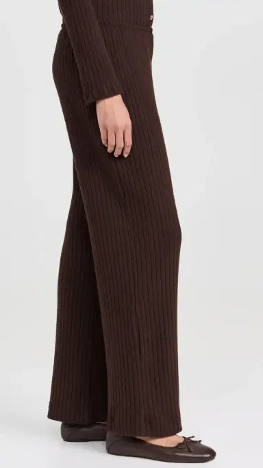 DONNI. The Sweater Rib Simple Pants Espresso | Thumbnail 4
