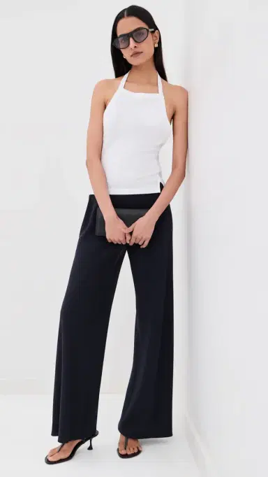 Nili Lotan Marlow Wide Leg Pants Midnight | Thumbnail 5
