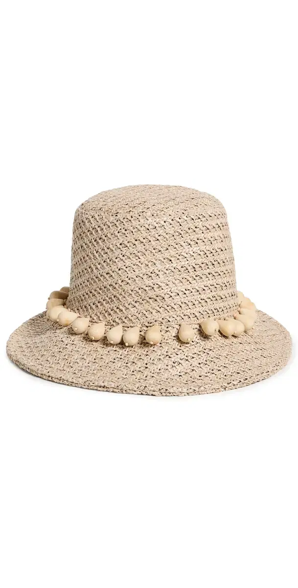 Sedona Wooden Drop Raffia Hat Natural One Size