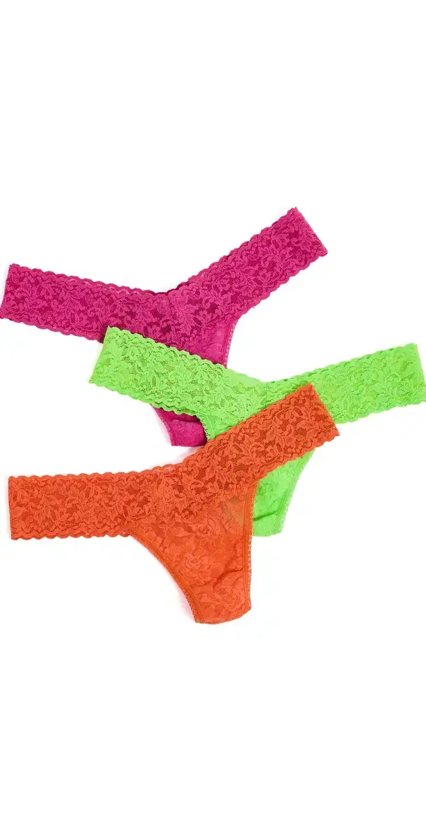 Signature Lace Low Rise Thong 3 Pack Icf3 One Size