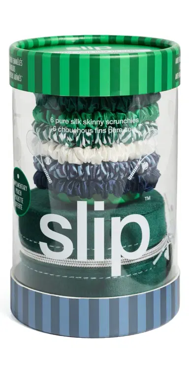 Slip Pure Silk Skinny Scrunchies 6 Pack Hair On Point One Size | Thumbnail 1 Slip Pure Silk Skinny Scrunchies 6 Pack Hair On Point One Size | Thumbnail 1