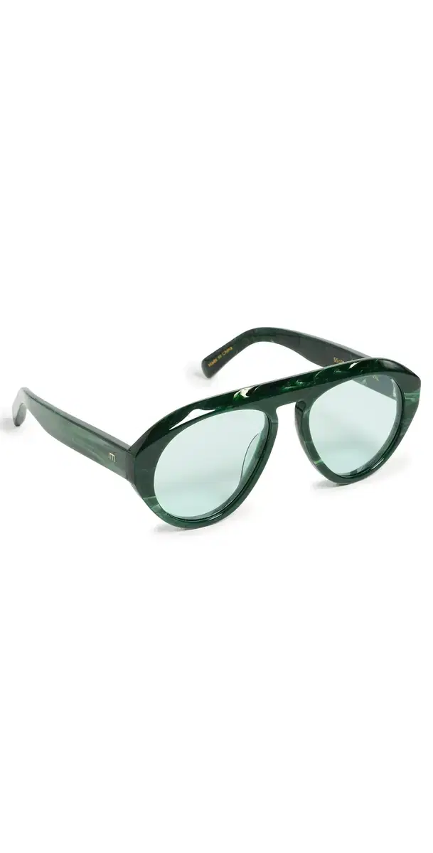 Elisa Johnson Val Sunglasses Green Tortoise One Size