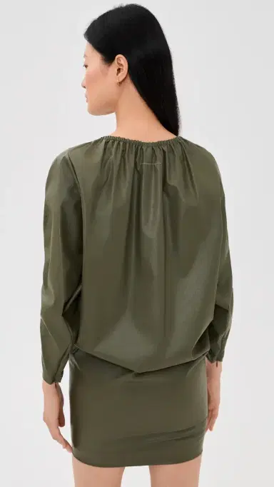 MM6 MAISON MARGIELA Faux Leather Mini Dress | Thumbnail 3 MM6 MAISON MARGIELA Faux Leather Mini Dress | Thumbnail 3