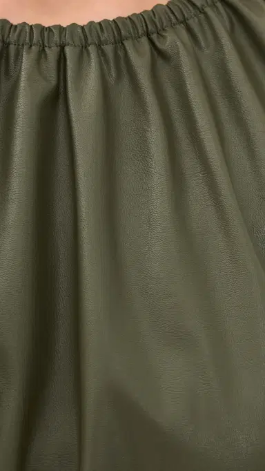 MM6 MAISON MARGIELA Faux Leather Mini Dress | Thumbnail 6 MM6 MAISON MARGIELA Faux Leather Mini Dress | Thumbnail 6