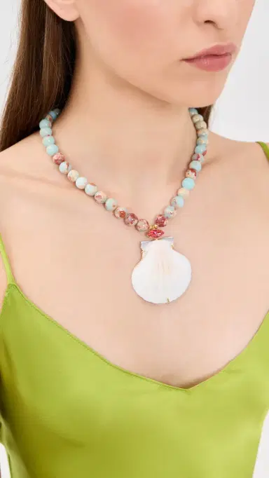 Jennifer Behr Adena Necklace Snake Agate One Size | Thumbnail 3