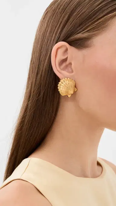 Jennifer Behr Mar Earrings Gold One Size | Thumbnail 3