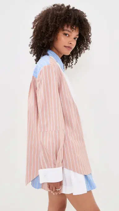 Essentiel Antwerp Jatch Patchwork Shirt Combo1 Off White | Thumbnail 4 Essentiel Antwerp Jatch Patchwork Shirt Combo1 Off White | Thumbnail 4