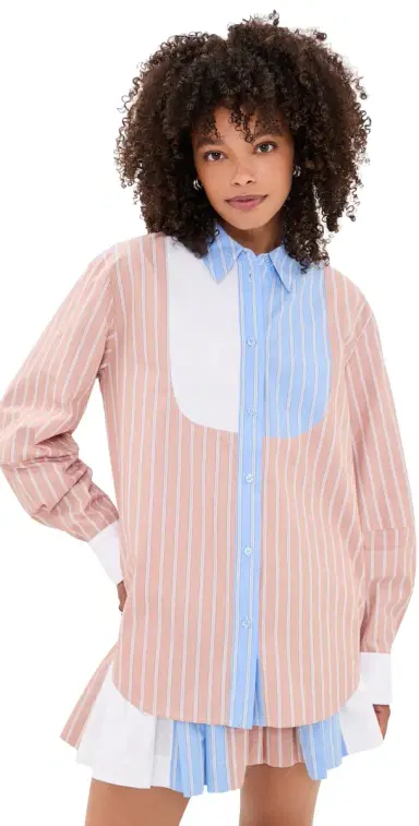 Essentiel Antwerp Jatch Patchwork Shirt Combo1 Off White | Thumbnail 1 Essentiel Antwerp Jatch Patchwork Shirt Combo1 Off White | Thumbnail 1