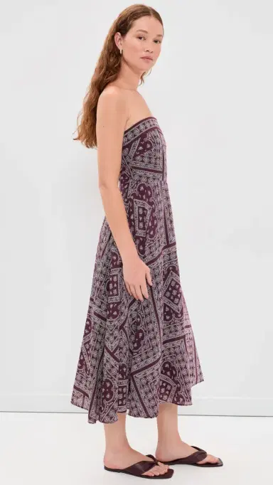 Veronica Beard Jean Floranz Dress Raisin/Dove | Thumbnail 4