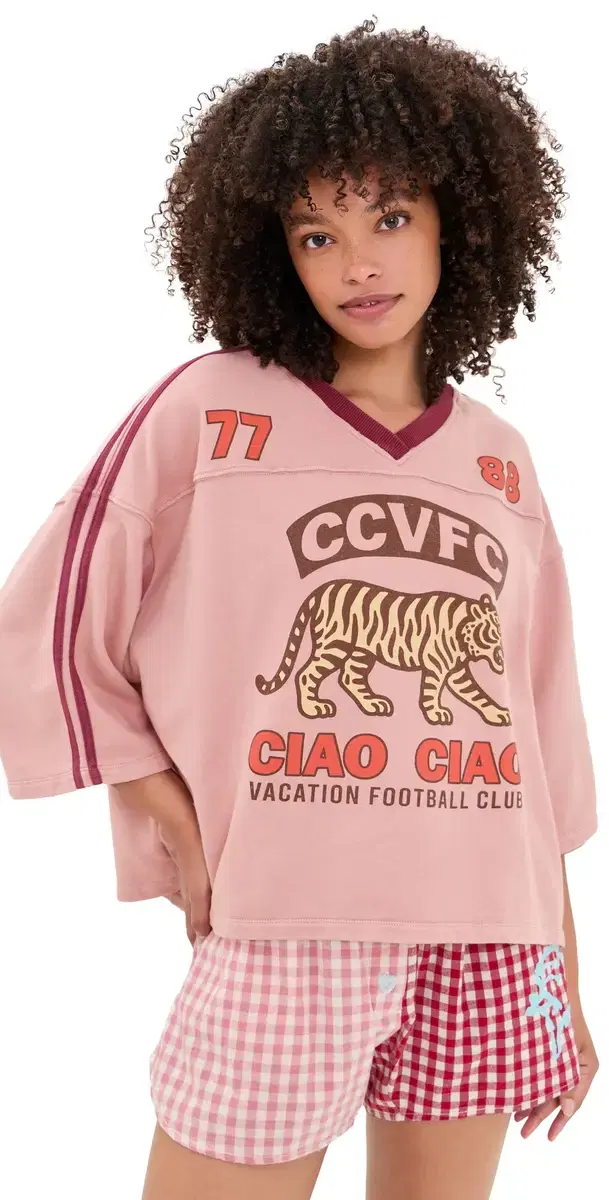 Ciao Ciao Vacation Tiger pirit Club Tee Pink