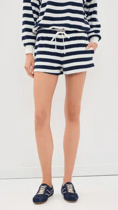 Suzie Kondi Shallis Shorts Navy Ivory Stripe S | Thumbnail 2