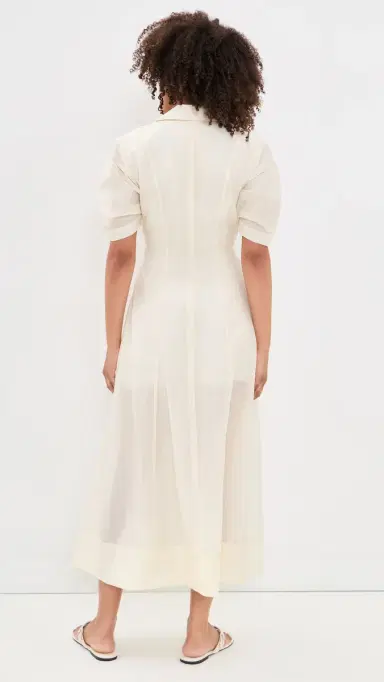 Aligne Tracy Sheer Midi Dress White | Thumbnail 3