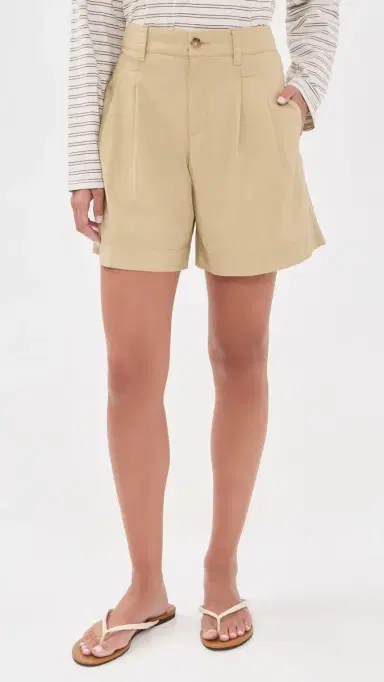Madewell The Everyday Trouser Short in Poplin Fennel Seed 8 | Thumbnail 2