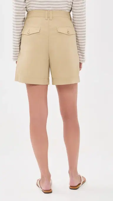 Madewell The Everyday Trouser Short in Poplin Fennel Seed 8 | Thumbnail 3