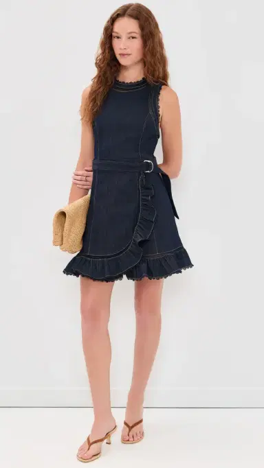 Cinq à Sept Guipure Lace Mahlia Dress Indigo | Thumbnail 5 Cinq à Sept Guipure Lace Mahlia Dress Indigo | Thumbnail 5