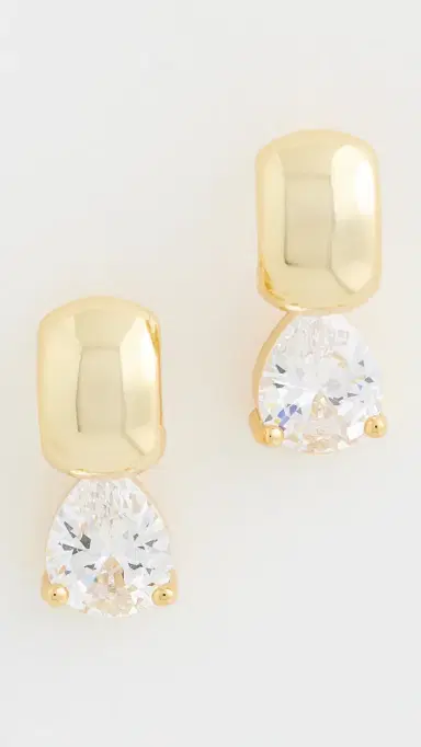 SHASHI Voluta Earrings Gold One Size | Thumbnail 2