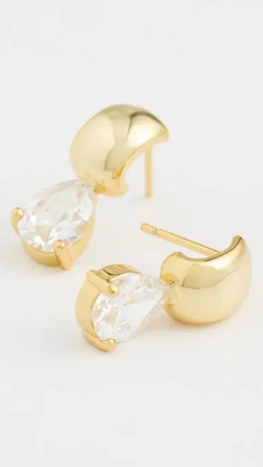 SHASHI Voluta Earrings Gold One Size | Thumbnail 4