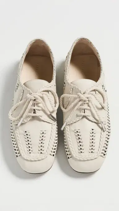 FRĒDA SALVADOR Mahira Woven Loafers Vanilla Woven Calf | Thumbnail 2