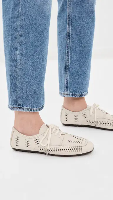 FRĒDA SALVADOR Mahira Woven Loafers Vanilla Woven Calf | Thumbnail 3