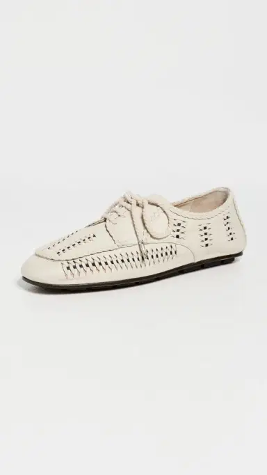 FRĒDA SALVADOR Mahira Woven Loafers Vanilla Woven Calf | Thumbnail 5