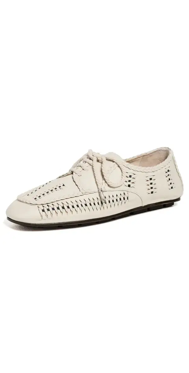 Freda Salvador Mahira Woven Loafers Vanilla Woven Calf