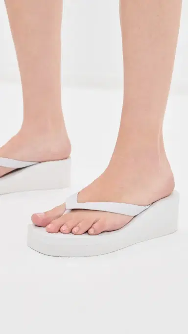 SLEEPERS High Platform Flip Flops White | Thumbnail 3