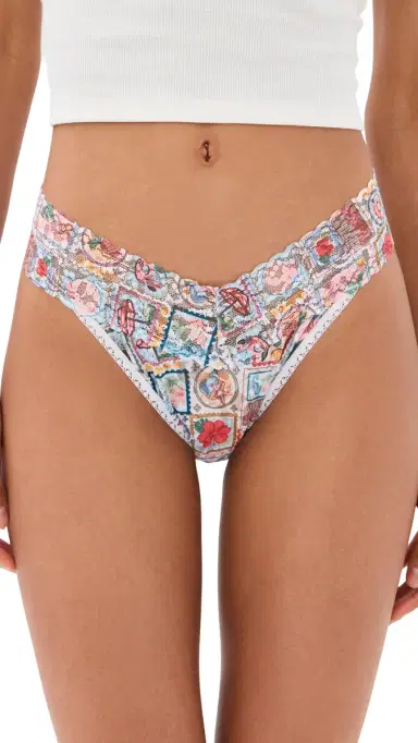 Hanky Panky Printed Original Rise Thong Snail Mail One Size | Thumbnail 5